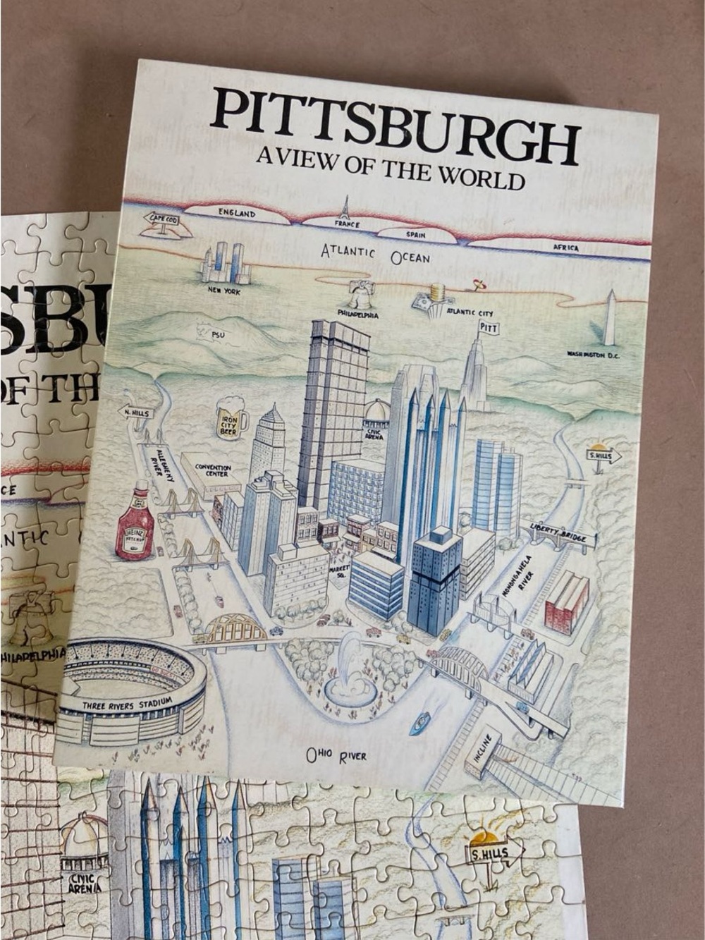 Vintage Pittsburgh Cityscape 550 Piece Jigsaw Puzzle 🎨 Harvey Hutter 1986
